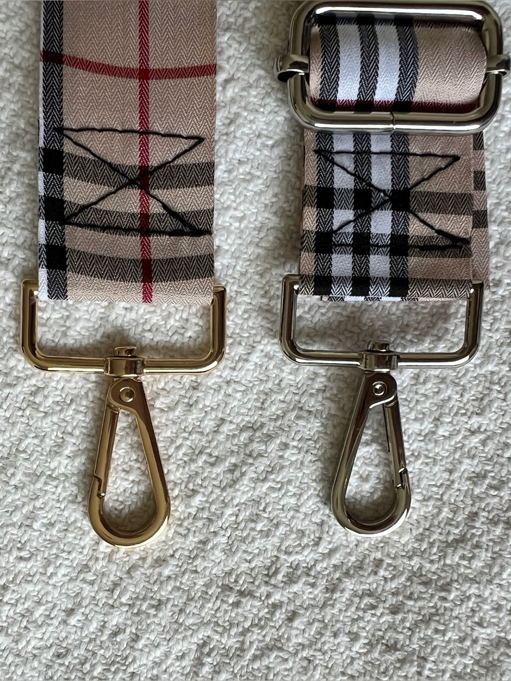Tartan Check Print Fabric Purse Strap Replacement - Picture 4 of 5